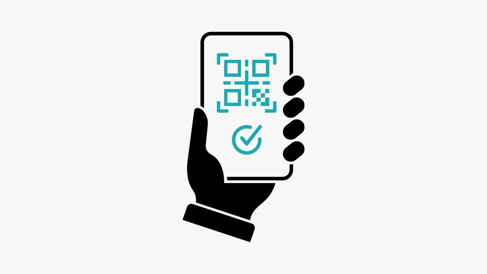 Illustration suggesting a QR code welcome card
